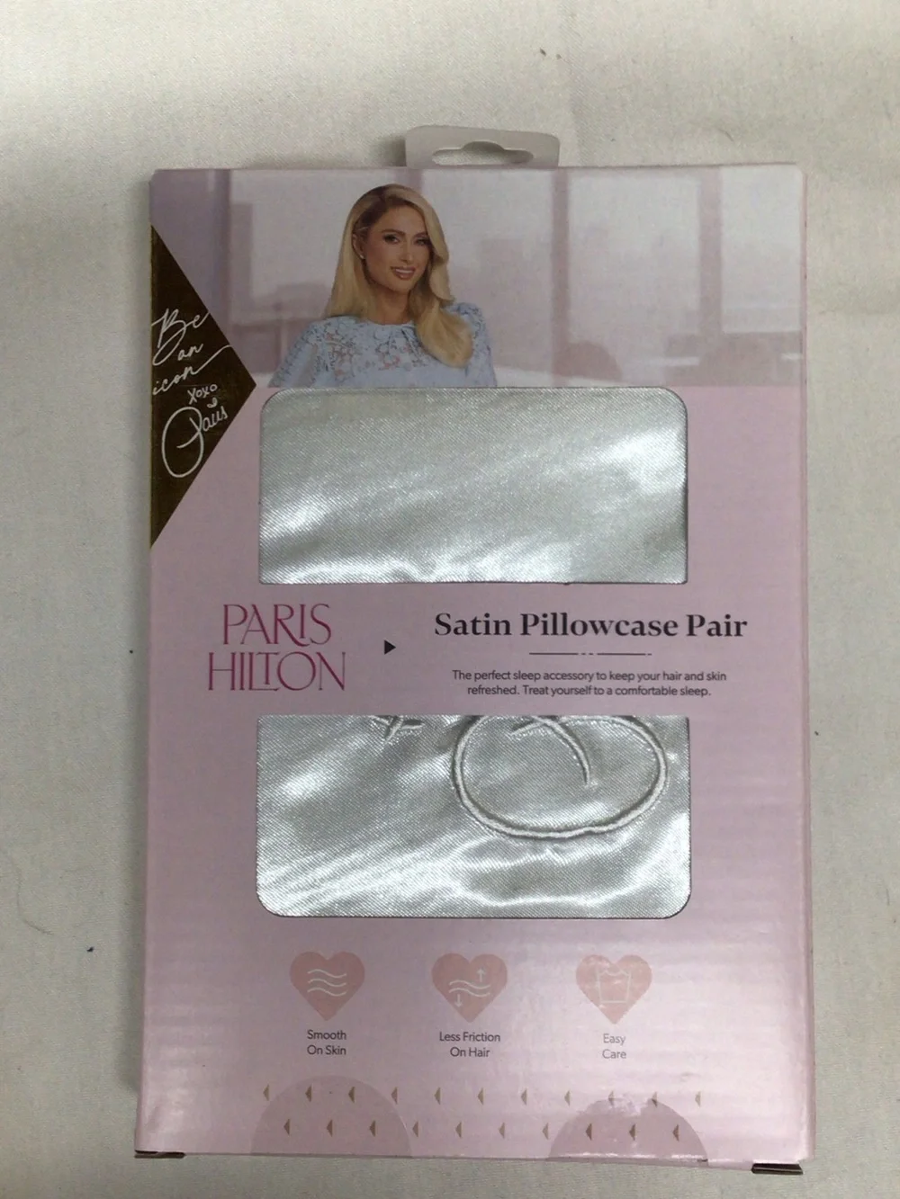 Paris Hilton Satin Pillowcase Pair - Silver